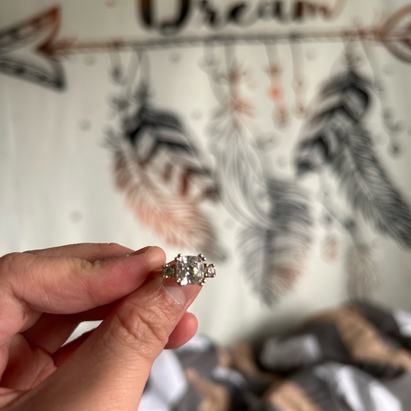 3 Stone Cushion Cut Duchess Ring - Picture 3 of 5